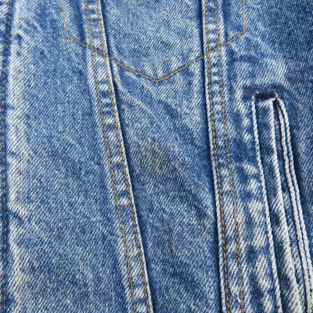 LEVIS Denim Jean Jacket Blanket Lined Trucker Blue Made in USA Sz 42 1980s
